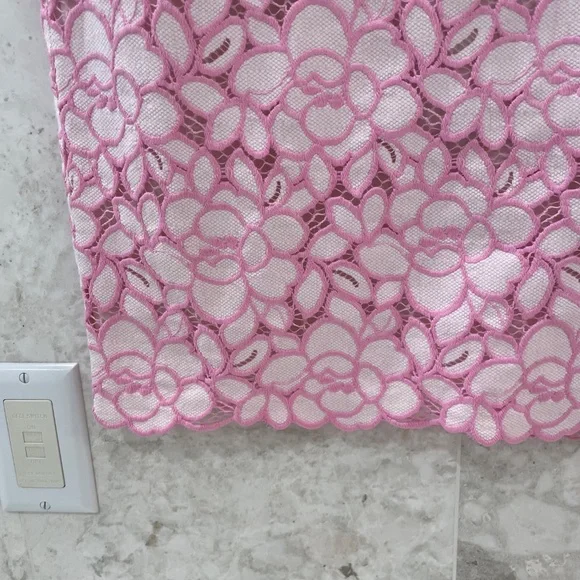 BOUTIQUE MOSCHINO {8} Pink Lavender Dress Cap Sleeve Fitted - Picture 4 of 10